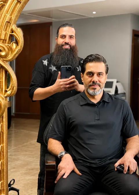 پیرایش ریش جوگندمی — ریش، نمونه‌کار سالن راهدان